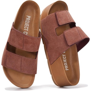 image:imageProject Cloud 100 Genuine Leather Platform Sandals Women Summer WedgesBerry Suede