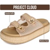 image:imageProject Cloud Platform Sandals Women Memory Foam Slides HavanaRaffia9  Memory Foam Insole Adjustable Buckle Lightweight Design NonSlip Sole Platform Slides for Women Everyday Comfort