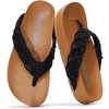 image:imageProject Cloud Womens Sandals  Comfortable Crochet Flip Flops for Women with Memory Foam Insole  Lightweight Fashion Sandals for Women 2025  Womens Flip Flops for Summer Hammock BLK 55