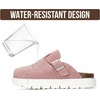 image:imageGirls Clogs 100 Genuine Leather Mules for Kids Cork Footbed NonSlip Sole  Cork Footbed Arch Support Non Slip Sandals for Girls Comfortable Footwear Travel Everyday Casual Indoor Outdoor Easy WearPink Suede