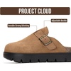 image:imageGirls Clogs 100 Genuine Leather Mules for Kids Cork Footbed NonSlip Sole  Cork Footbed Arch Support Non Slip Sandals for Girls Comfortable Footwear Travel Everyday Casual Indoor Outdoor Easy WearTan Suede