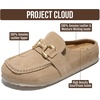 image:imageProject Cloud 100 Genuine Leather Clogs for Women Footwear 2026  Memory Foam Insole Womens Clogs NonSlip Outsole Mules for Women Footwear Lightweight Womens Mules amp Clogs Fall ShoesBone Suede  Holly