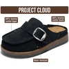 image:imageProject Cloud 100 Genuine Leather Girls Clogs  Non Slip Mules  Clogs for Kids with Slip Resistant Sole  Soft amp Plush Insole Shoes for Girls  Clogs amp Mules for Kids ShoesBlack Suede
