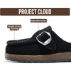 image:imageProject Cloud 100 Genuine Leather Girls Clogs  Non Slip Mules  Clogs for Kids with Slip Resistant Sole  Soft amp Plush Insole Shoes for Girls  Clogs amp Mules for Kids ShoesBlack Suede