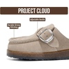 image:imageProject Cloud 100 Genuine Leather Girls Clogs  Non Slip Mules  Clogs for Kids with Slip Resistant Sole  Soft amp Plush Insole Shoes for Girls  Clogs amp Mules for Kids ShoesTaupe Suede