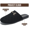 image:imageProject Cloud 100 Genuine Leather Slides for Women  Women Mules  Horse Bit Mules for Women with Memory Foam Insole amp NonSlip Womens Slides  Womens Mules amp Clogs  Comfy Slides for WomenBlack Suede