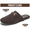 image:imageProject Cloud 100 Genuine Leather Slides for Women  Women Mules  Horse Bit Mules for Women with Memory Foam Insole amp NonSlip Womens Slides  Womens Mules amp Clogs  Comfy Slides for WomenChocolate Suede