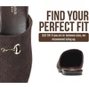 image:imageProject Cloud 100 Genuine Leather Slides for Women  Women Mules  Horse Bit Mules for Women with Memory Foam Insole amp NonSlip Womens Slides  Womens Mules amp Clogs  Comfy Slides for WomenChocolate Suede