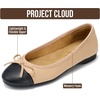 image:imageProject Cloud Ballet Flats for Women  Genuine Leather Insole Womens Flats  Durable Slip Resistant Outsole and Lightweight Design with Comfortable Memory Foam Flats for Everyday Wear