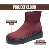 image:imageProject Cloud Genuine Leather Platform Ankle Boots For Women MIA  Wedge Booties For Women  Everyday Lightweight Platform Womens Booties  Fall Boots for WomenBurgundy Suede