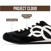 image:imageProject Cloud Lightweight Sneakers for Women with Memory Foam Insole  Trendy Leather Womens Shoes NonSlip Outsole Comfortable Fashion Footwear Casual Everyday Work Travel Weekend Outfits All DayBlack