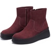 image:imageProject Cloud Genuine Leather Platform Ankle Boots For Women MIA  Wedge Booties For Women  Everyday Lightweight Platform Womens Booties  Fall Boots for WomenBurgundy Suede