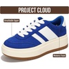 image:imageProject Cloud Kids Fashion Platform Sneakers amp LaceUp Shoes Little Nita  Lightweight Memory Foam Insole Trendy Durable Non Slip Outsole Kids Shoes Comfortable Girls Sneakers School Everyday FootwearBlue