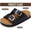 image:imageProject Cloud Kids Sandals 100 Genuine Leather Slides for Boys amp GirlsBlack Distressed