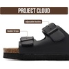 image:imageProject Cloud Kids Sandals 100 Genuine Leather Slides for Boys amp GirlsBlack Leather