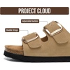 image:imageProject Cloud Kids Sandals 100 Genuine Leather Slides for Boys amp GirlsCamel Suede