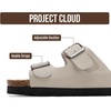 image:imageProject Cloud Kids Sandals 100 Genuine Leather Slides for Boys amp GirlsDove Grey