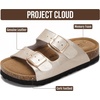 image:imageProject Cloud Kids Sandals 100 Genuine Leather Slides for Boys amp GirlsGold Leather