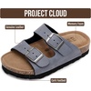 image:imageProject Cloud Kids Sandals 100 Genuine Leather Slides for Boys amp GirlsJersey Blue Leather