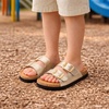 image:imageProject Cloud Kids Sandals 100 Genuine Leather Slides for Boys amp GirlsLittle Santorini  Rosegold Leather