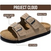image:imageProject Cloud Kids Sandals 100 Genuine Leather Slides for Boys amp GirlsLittle Venita Studded  Taupe Suede