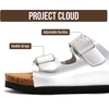 image:imageProject Cloud Kids Sandals 100 Genuine Leather Slides for Boys amp GirlsSilver
