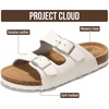 image:imageProject Cloud Kids Sandals 100 Genuine Leather Slides for Boys amp GirlsWhite