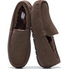 image:imageProject Cloud Mens 100 Genuine Leather Non Slip House SlippersOswin  Memory Foam Insole Lightweight Shoes for Men Indoor Outdoor Footwear Comfortable Casual Everyday Travel Easy Wear All DayDk Chocolate Suede
