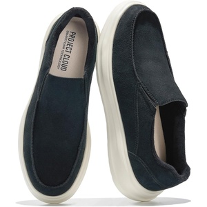 image:imageGenuine Suede Mens Loafers  Comfortable Loafers for Men  Mens Shoes Built to Double as Mens Slip On Shoes Mens Casual Shoes and Everyday Sneakers for Men with Terry Cloth LiningBlack Off White