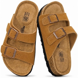 image:imageProject Cloud Kids Sandals 100 Genuine Leather Slides for Boys amp GirlsLittle Venita  Chestnut Suede
