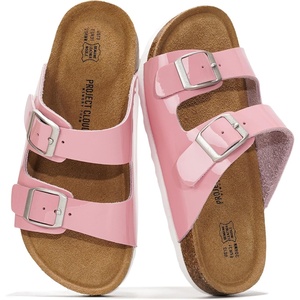 image:imageProject Cloud Kids Sandals 100 Genuine Leather Slides for Boys amp GirlsPink Patent