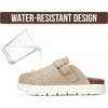 image:imageGirls Clogs 100 Genuine Leather Mules for Kids Cork Footbed NonSlip SoleBeige Suede
