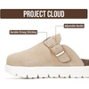 image:imageGirls Clogs 100 Genuine Leather Mules for Kids Cork Footbed NonSlip SoleBeige Suede