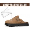 image:imageGirls Clogs 100 Genuine Leather Mules for Kids Cork Footbed NonSlip SoleTan Suede