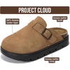 image:imageGirls Clogs 100 Genuine Leather Mules for Kids Cork Footbed NonSlip SoleTan Suede