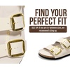 image:imageProject Cloud 100 Genuine Leather Ankle Strap Footbed Sandals WomenGardaBeige