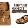 image:imageProject Cloud 100 Genuine Leather Ankle Strap Footbed Sandals WomenGardaTan  Rose Gold Buckle