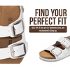 image:imageProject Cloud 100 Genuine Leather Ankle Strap Footbed Sandals WomenGardaWhite Leather