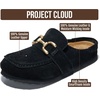 image:imageProject Cloud 100 Genuine Leather Clogs for Women Footwear 2026Black Suede  Holly