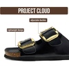 image:imageProject Cloud 100 Genuine Leather Footbed Sandals for Women SantoriniBlack Patent