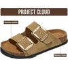 image:imageProject Cloud 100 Genuine Leather Footbed Sandals for Women SantoriniCamel