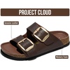 image:imageProject Cloud 100 Genuine Leather Footbed Sandals for Women SantoriniChocolate