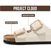 image:imageProject Cloud 100 Genuine Leather Footbed Sandals for Women SantoriniCream Leather