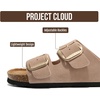 image:imageProject Cloud 100 Genuine Leather Footbed Sandals for Women SantoriniDust Pink Suede