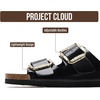 image:imageProject Cloud 100 Genuine Leather Footbed Sandals for Women SantoriniOnyx Leather