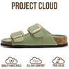 image:imageProject Cloud 100 Genuine Leather Footbed Sandals for Women SantoriniPistachio
