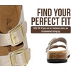 image:imageProject Cloud 100 Genuine Leather Footbed Sandals for Women SantoriniRosegold