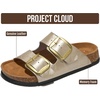 image:imageProject Cloud 100 Genuine Leather Footbed Sandals for Women SantoriniRosegold