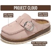 image:imageProject Cloud 100 Genuine Leather Girls Clogs  Non Slip MulesLight Pink Suede