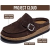 image:imageProject Cloud 100 Genuine Leather Moccasin Style Clogs for Women CarlineCoffee Suede  Carline